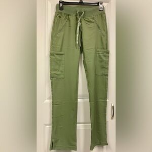 Med Couture Insight Womens Zipper Scrub Pants XXS Olive
